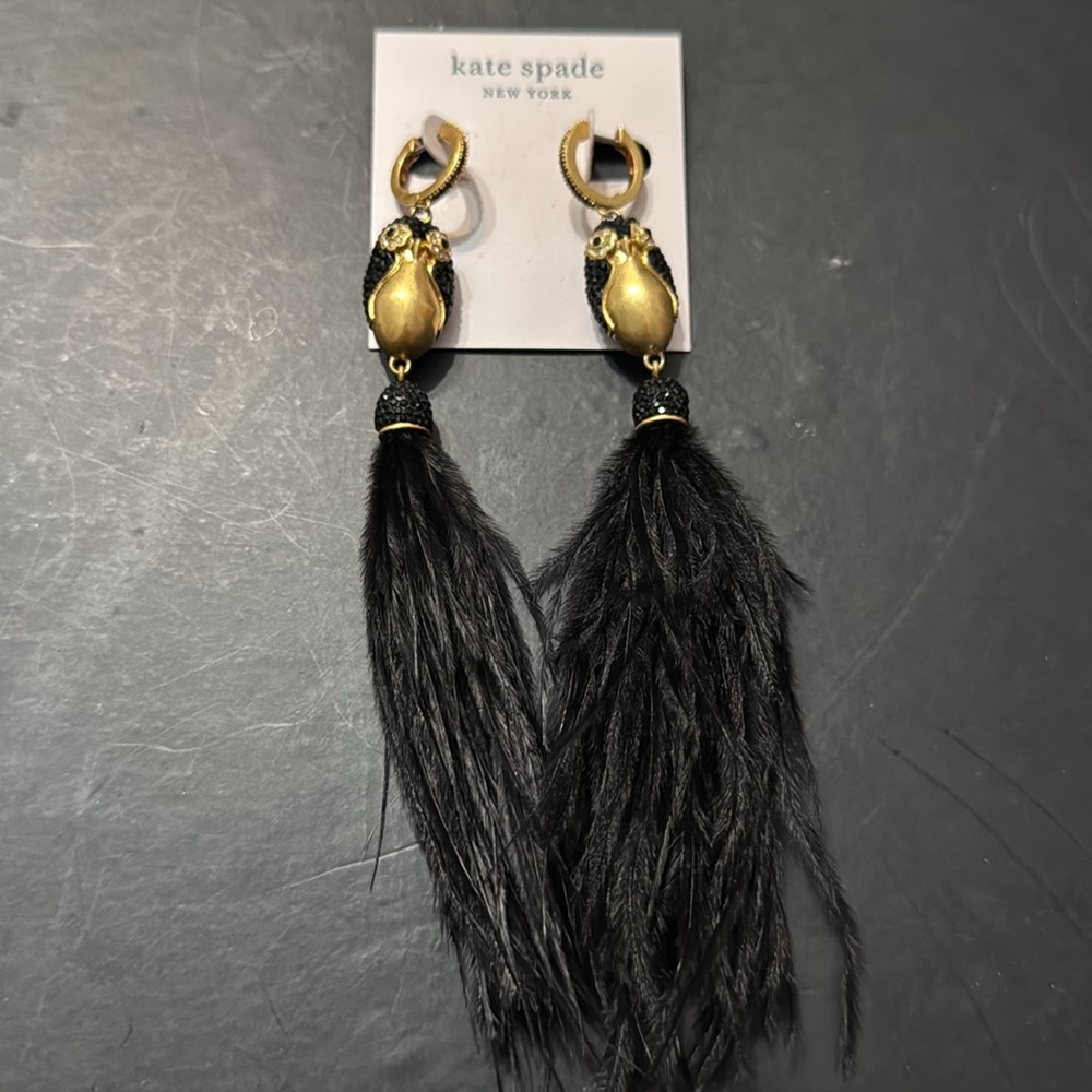 Kate spade penguin statement earrings